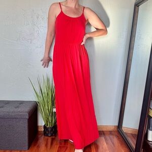 Lani California Bold Red  Spaghetti Strap Maxi Dress